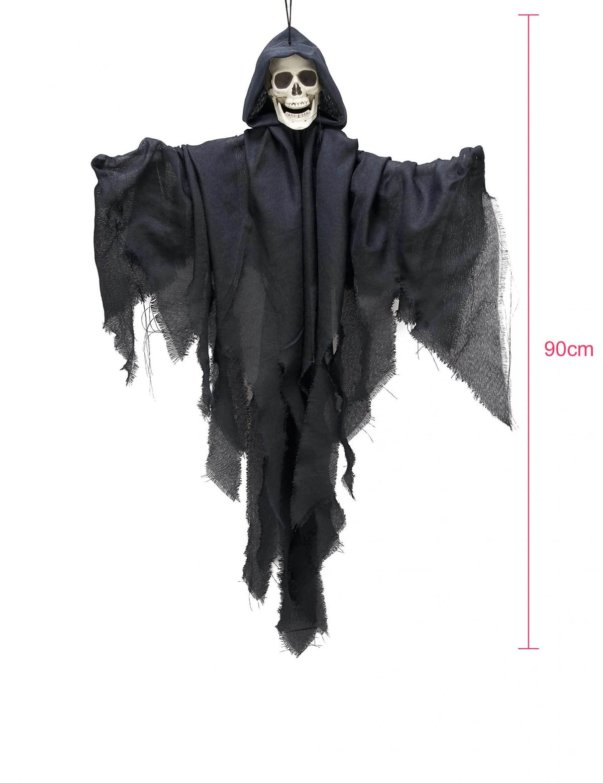 Dimensões da decoração ceifeiro negro para pendurar