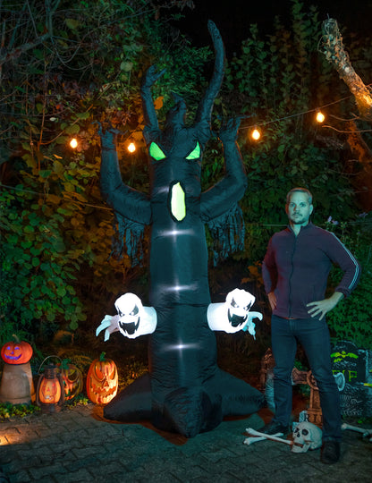 Decoração insuflável gigante Árvore negra do mal 270 cm