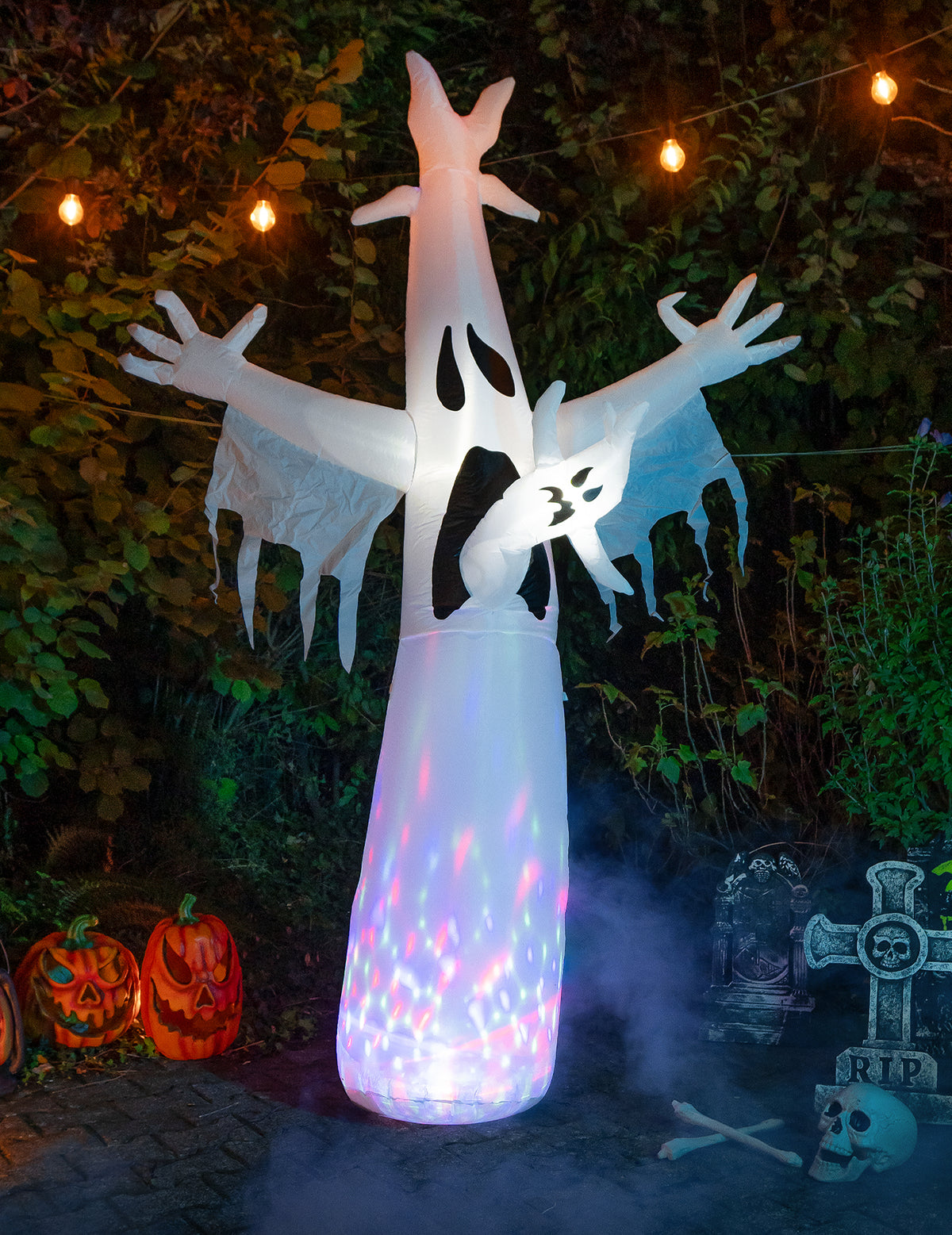 Decoração insuflável Fantasma a gritar 245 cm