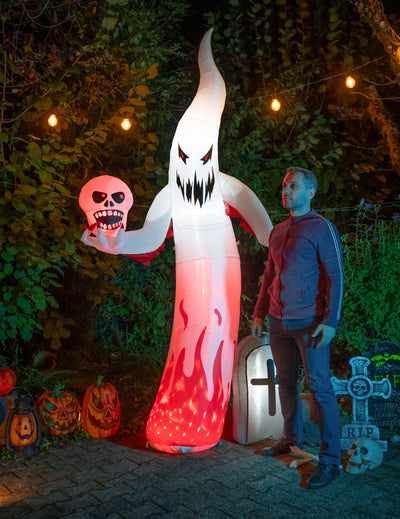 Decoração inflável Fantasma luminoso 270 cm