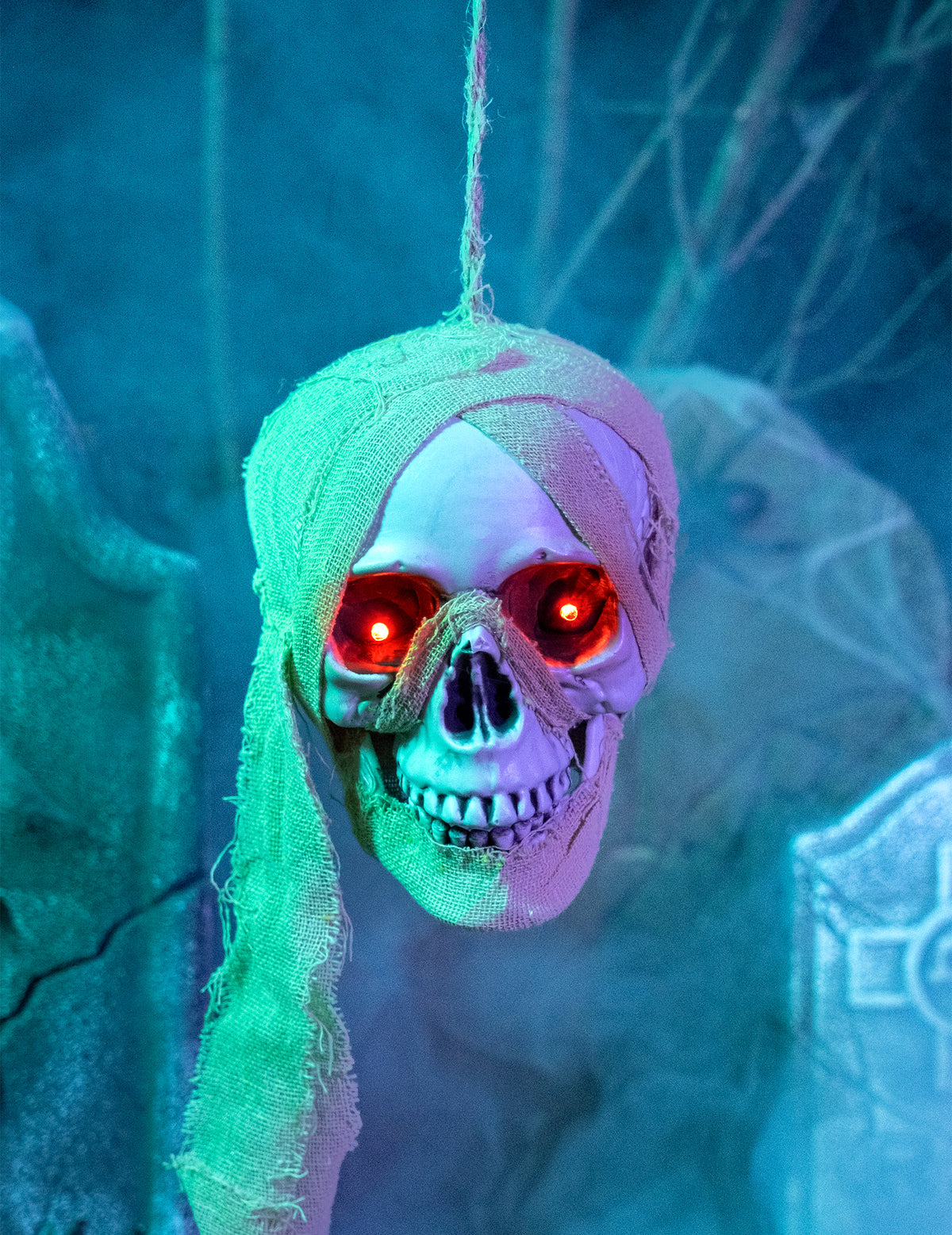 Decoração de caveira de pirata para pendurar 53 cm