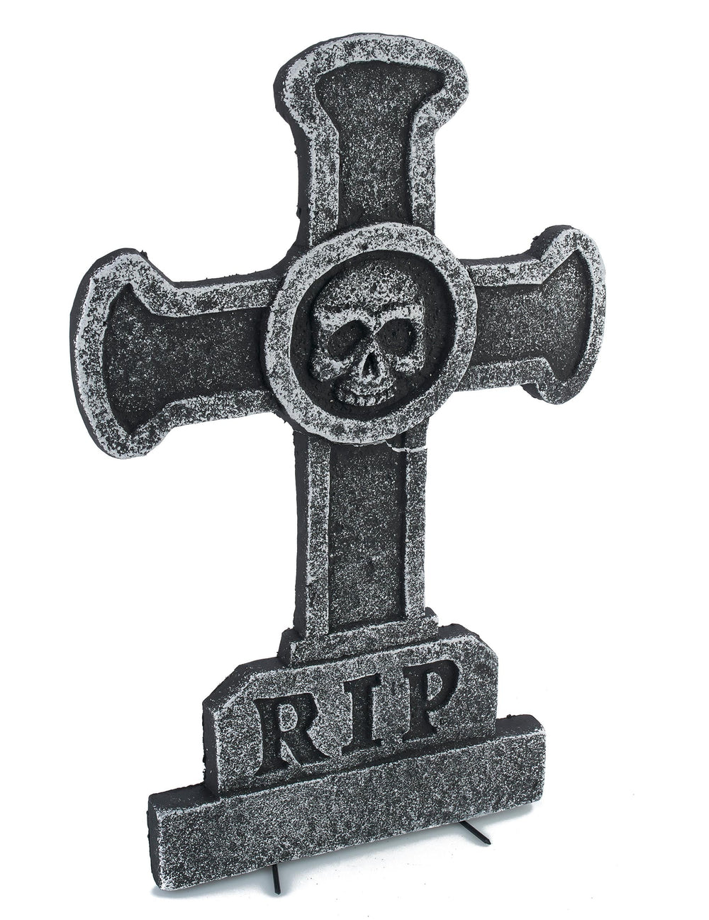 Dimensions de la décoration pierre tombale croix avec tête de mort pour Halloween