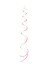 Décoration spirale à suspendre rose en plastique lot de 8