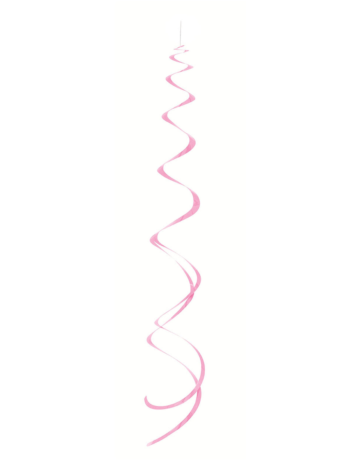 Décoration spirale à suspendre rose en plastique lot de 8