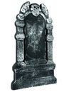 Décoration tombe squelette pour Halloween grise et noire avec crânes et inscription RIP