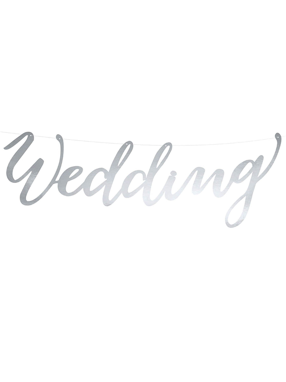 Guirlanda wedding para casamento em cartão prateada