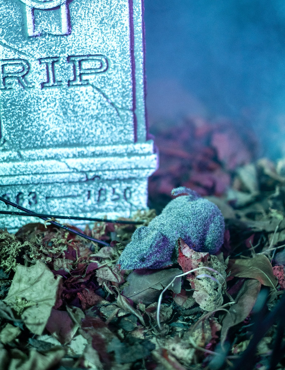 Mise en scène du rat des décorations 21 pièces squelette et pierre tombale pour Halloween