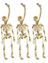 Décorations squelettes pendus Halloween pour fête lot de 3 couleur beige
