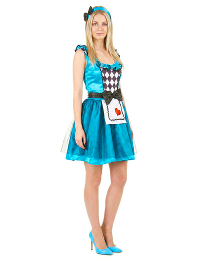 Disfarce alice de copa mulher