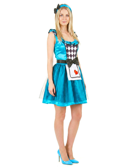 Disfarce alice de copa mulher