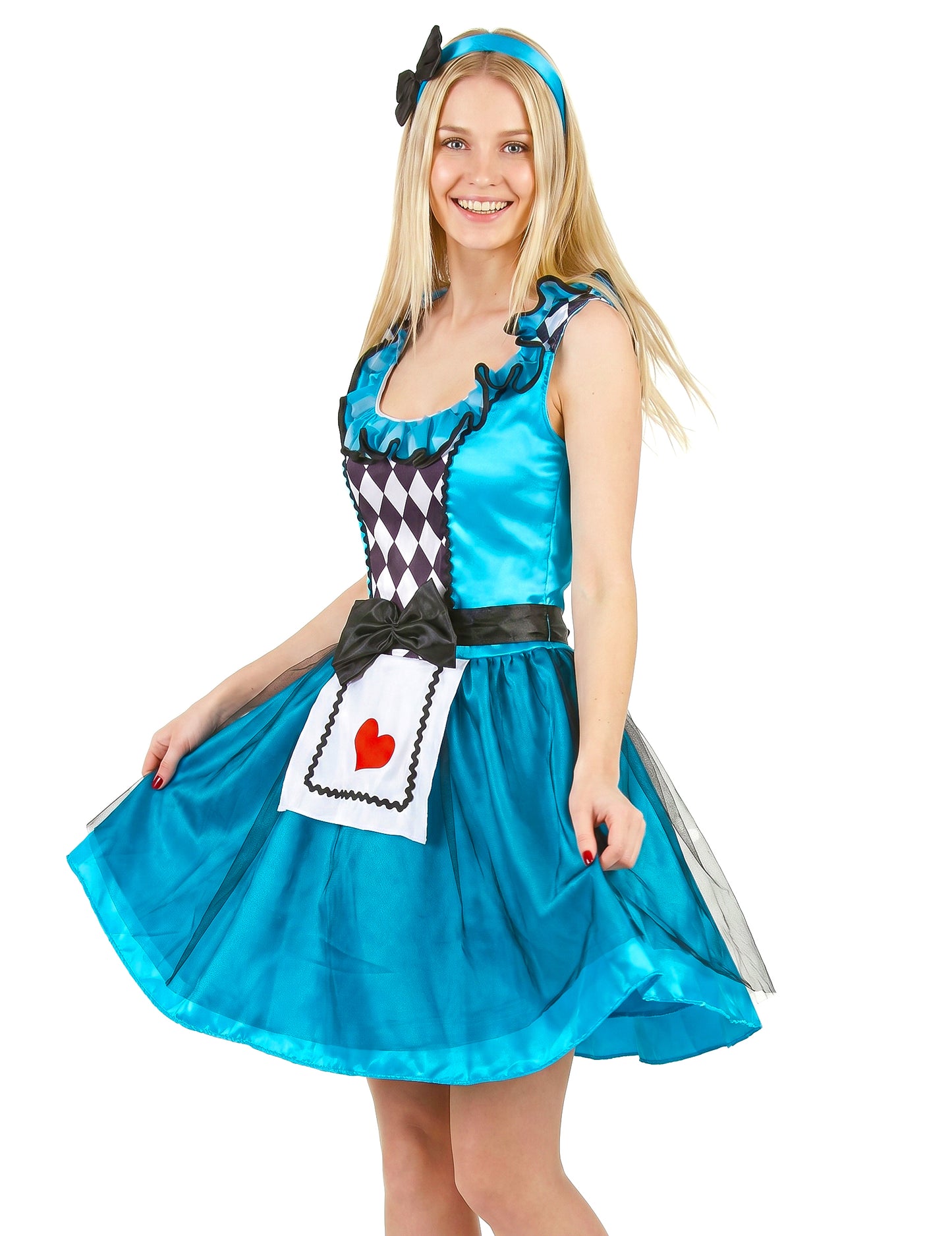 Disfarce alice de copa mulher