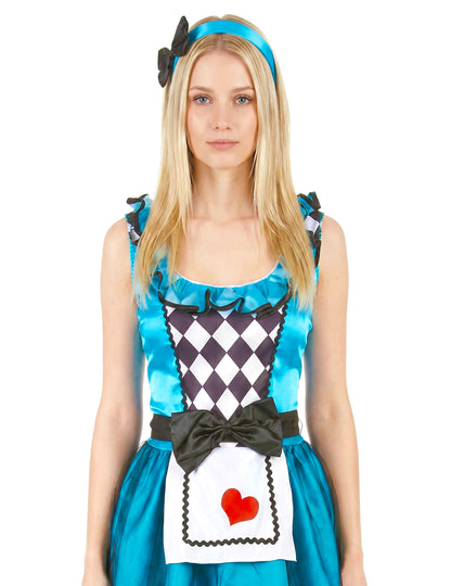 Disfarce alice de copa mulher