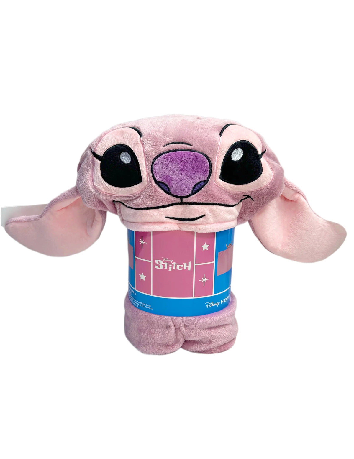 Déguisement plaid polaire à capuche Angel Lilo & Stitch pour enfant rose
