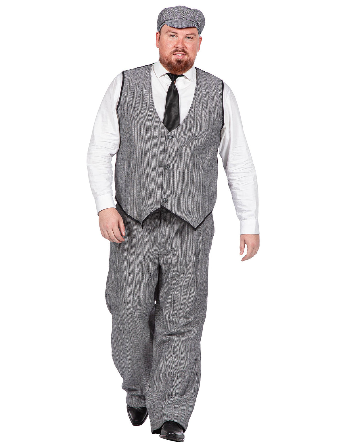 Fato anos 20 cinzento luxo para homem