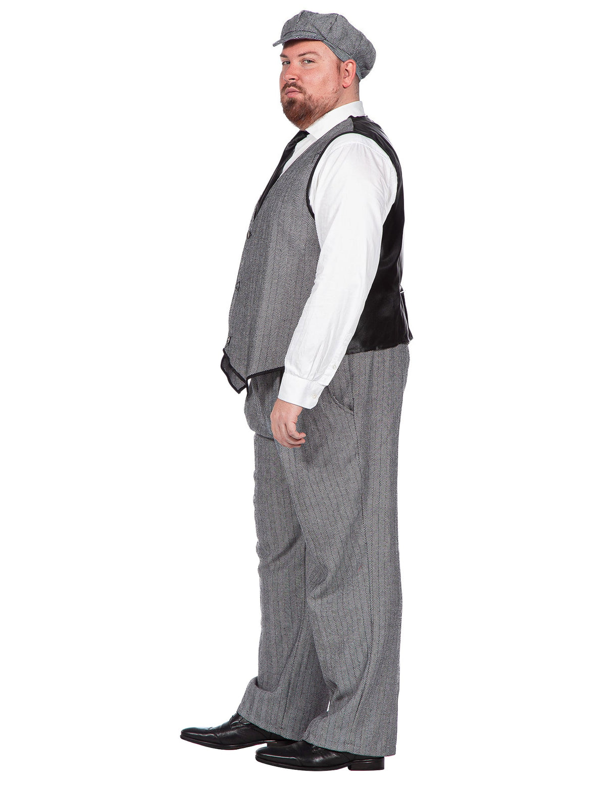 Fato anos 20 cinzento luxo para homem