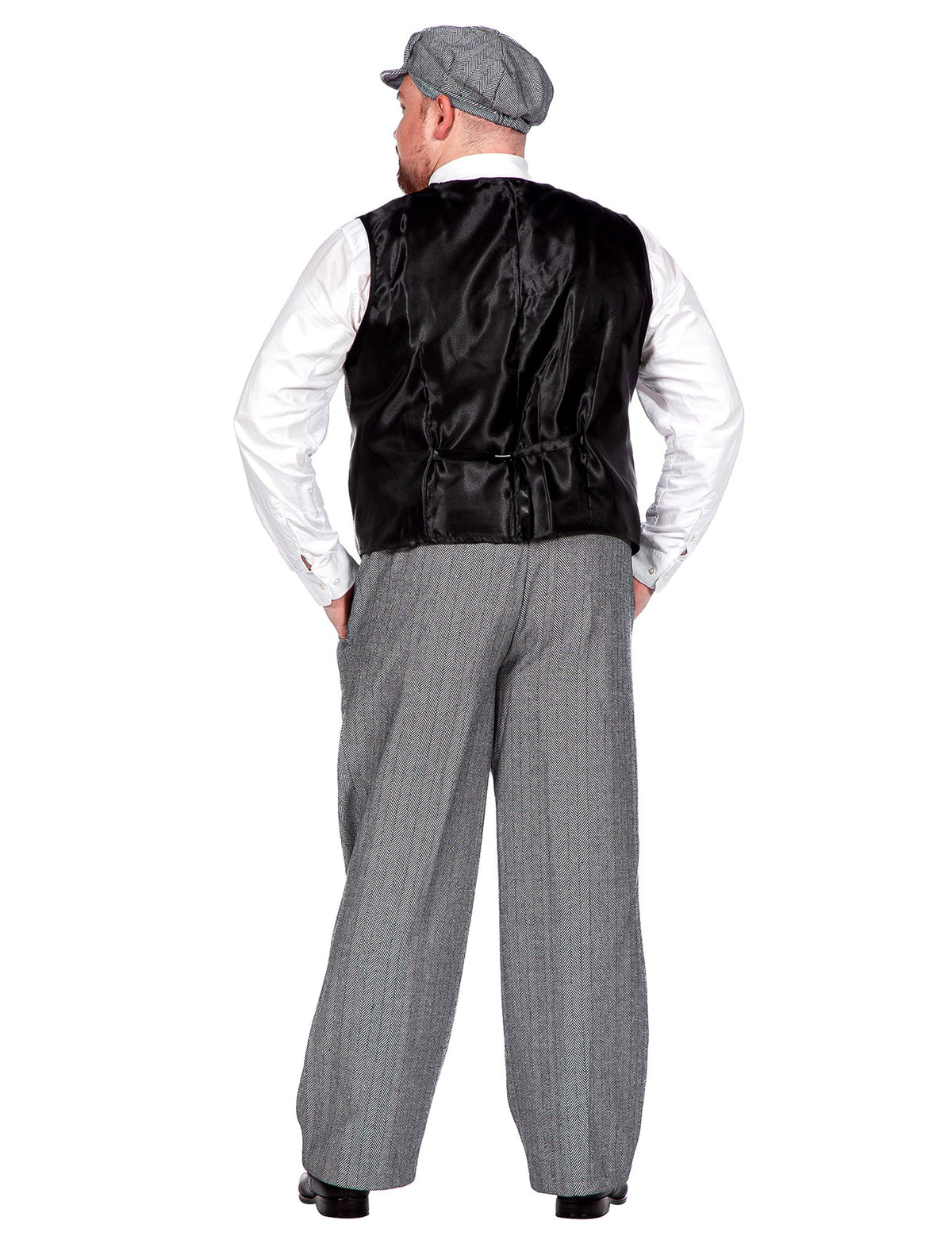 Fato anos 20 cinzento luxo para homem