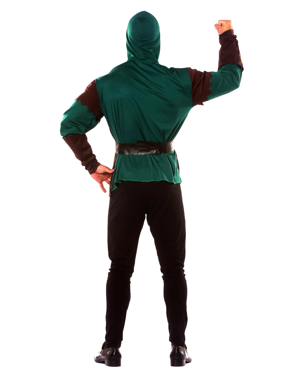 Vue de dos du déguisement d'archer masqué pour homme