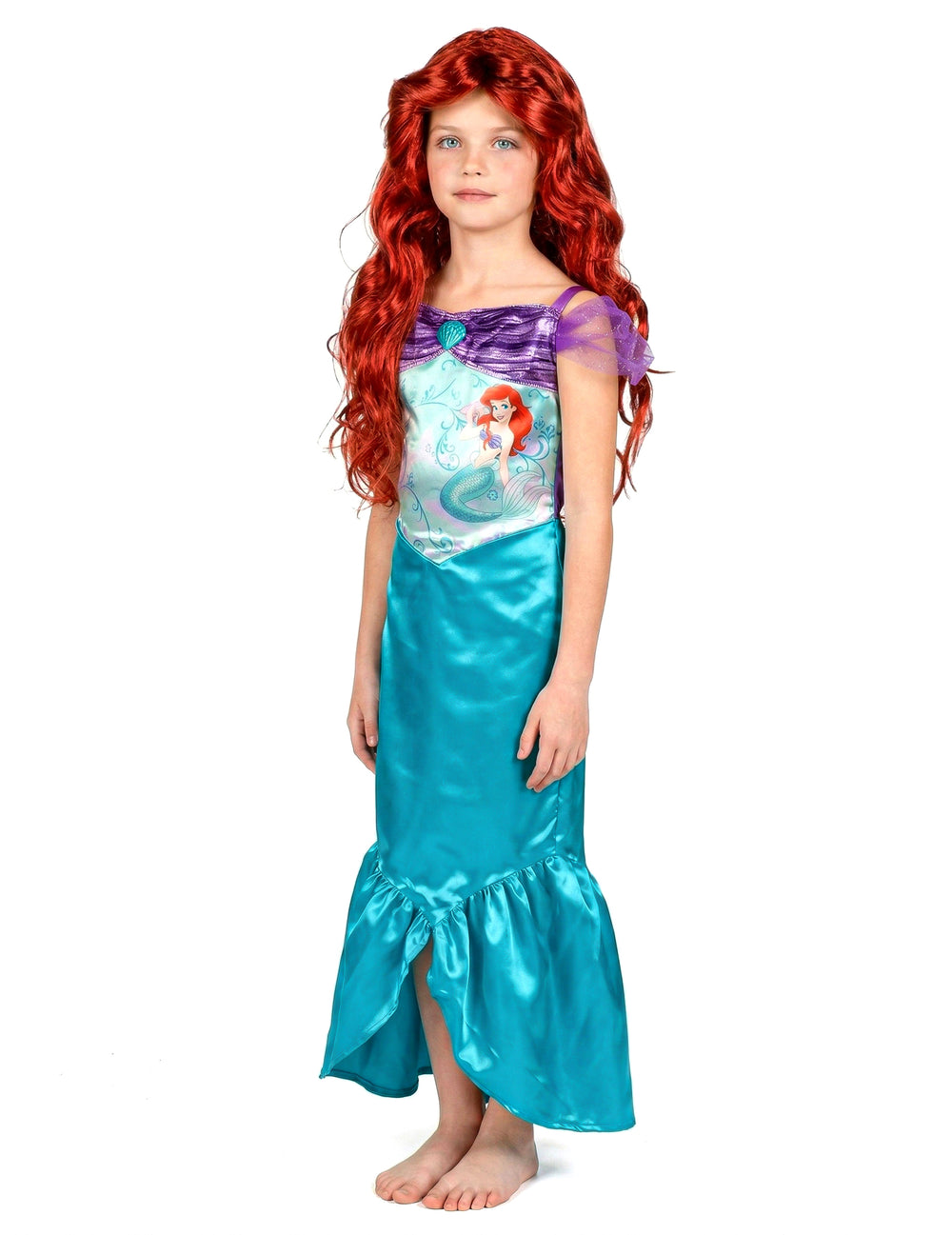 Vue de profil du déguisement Ariel la Petite Sirène basique