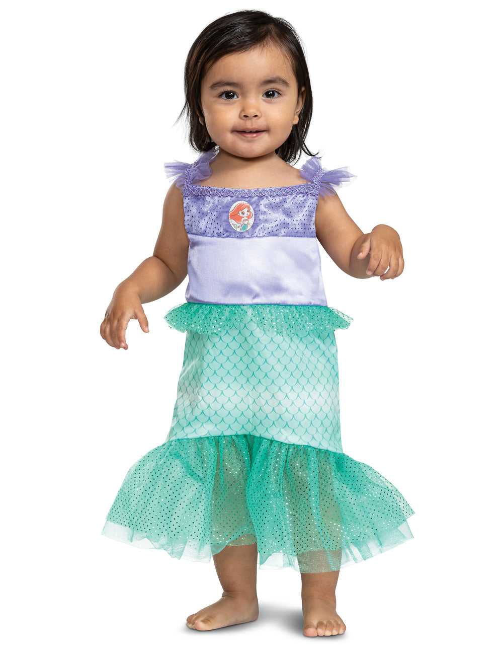 Déguisement Ariel La petite sirène™ pour fille violet et vert à paillettes