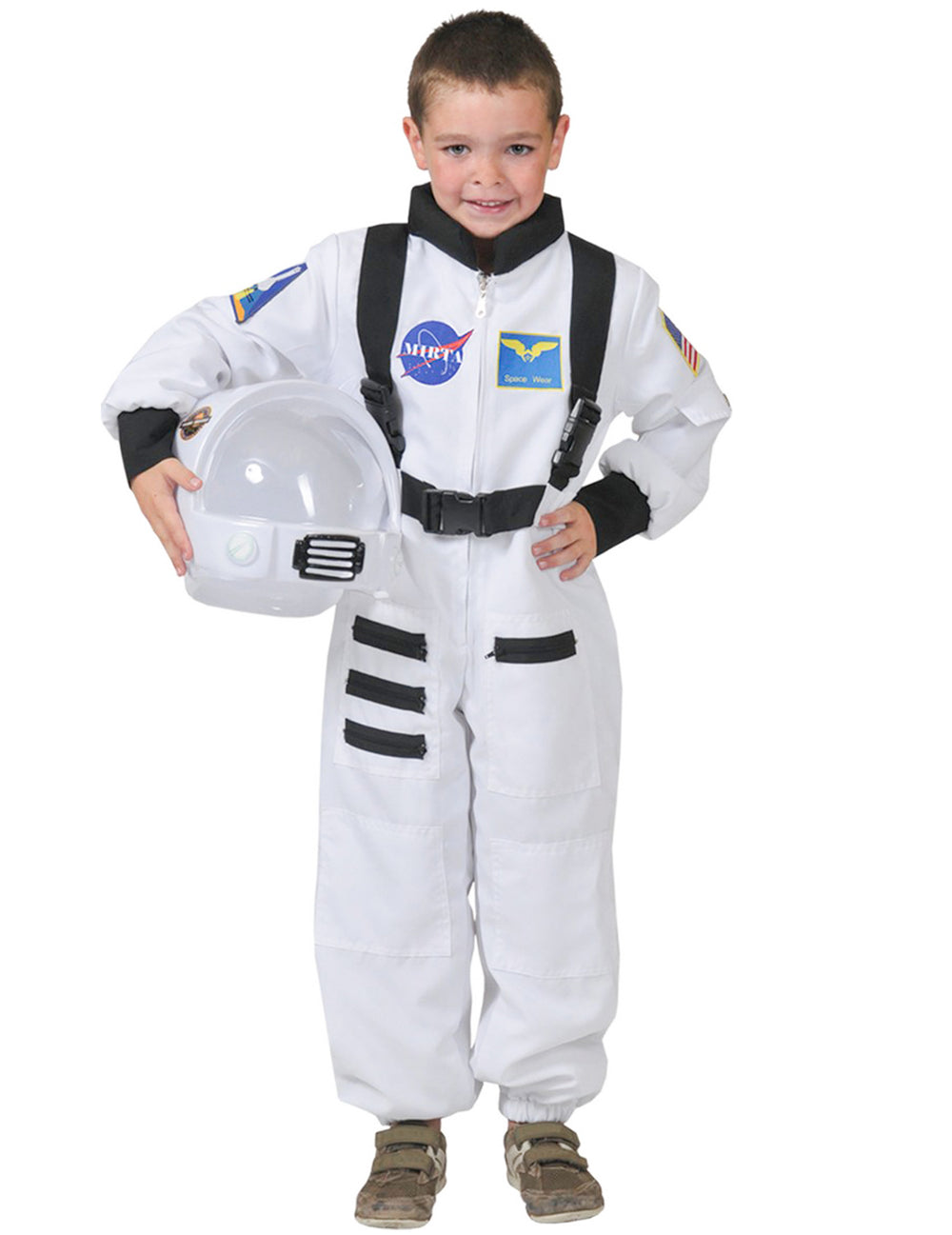 Déguisement d'astronaute pour enfant blanc avec casque