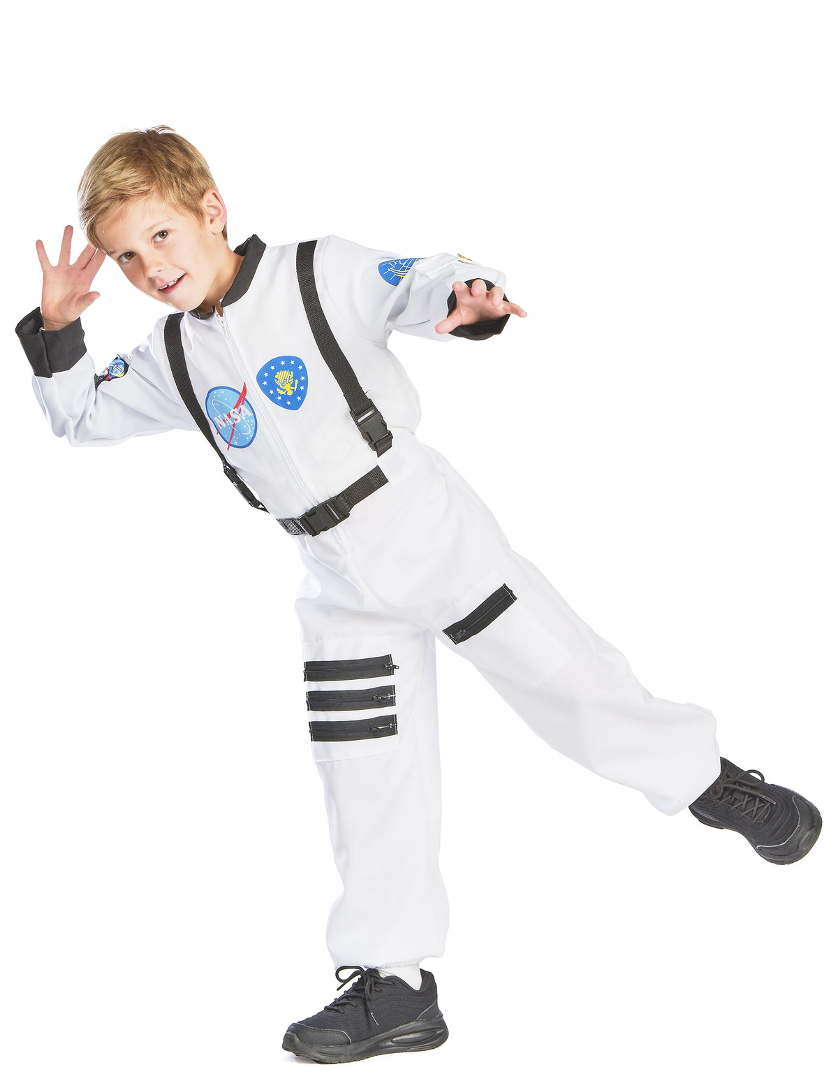 Vue d'ensemble sans le casque du déguisement d'astronaute pour enfant