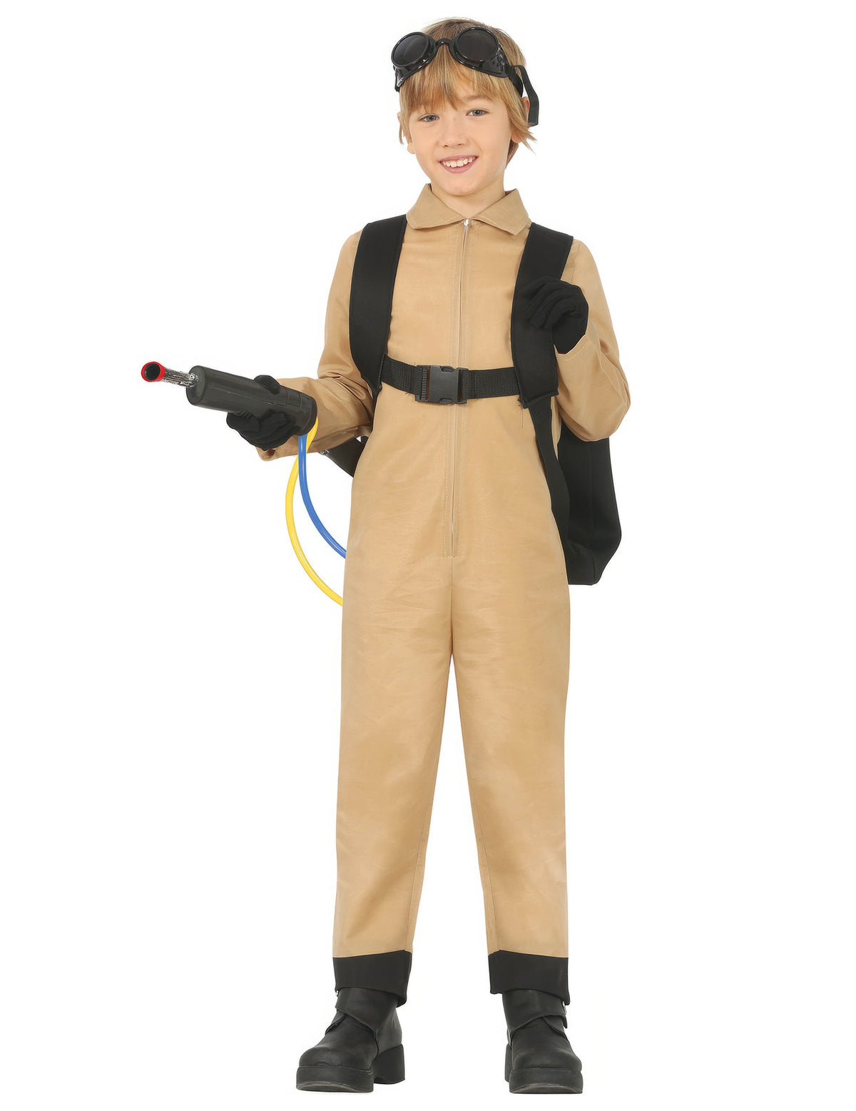 Déguisement attrapeur de fantôme avec sac pour enfant beige