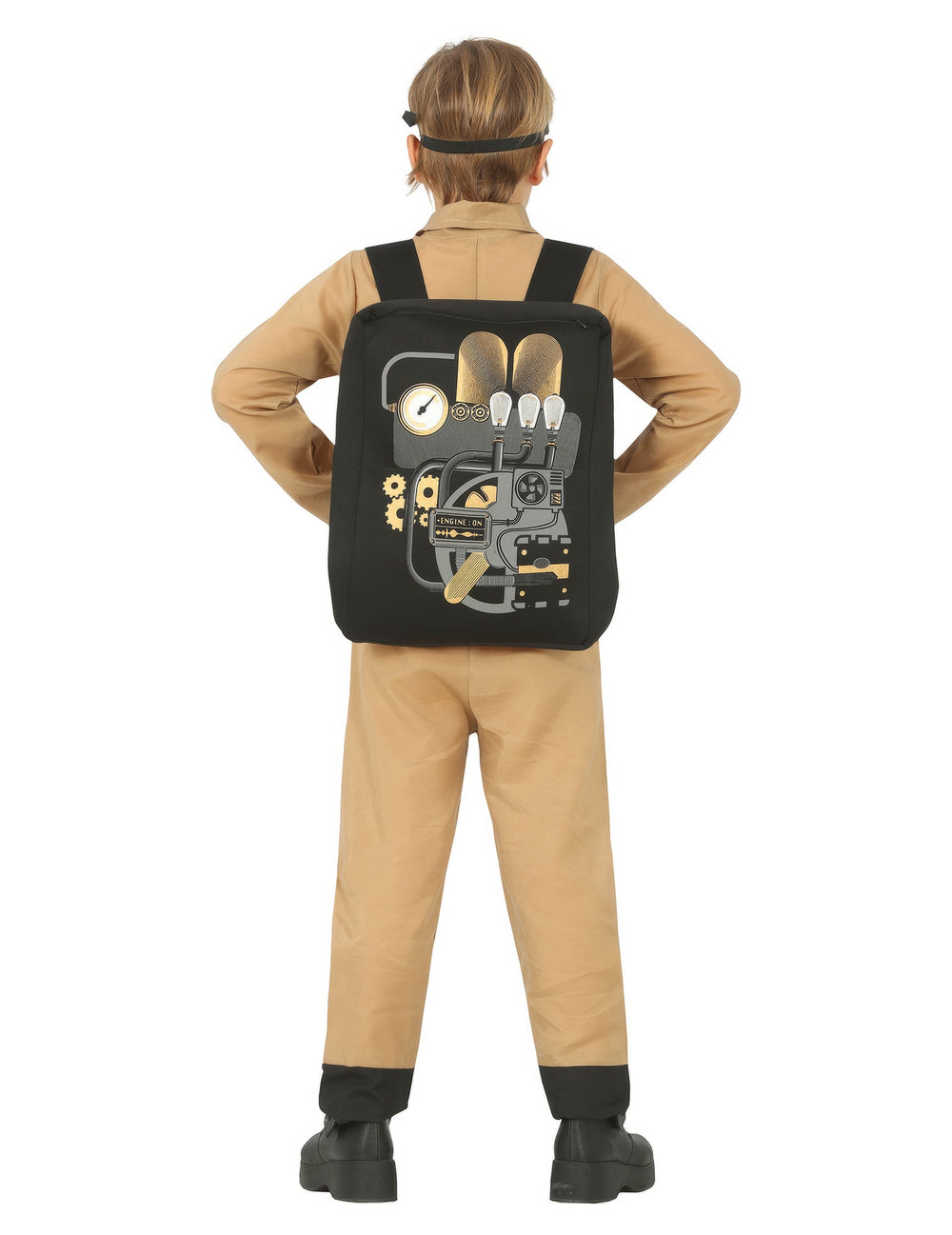 Vue de dos du déguisement attrapeur de fantôme avec sac