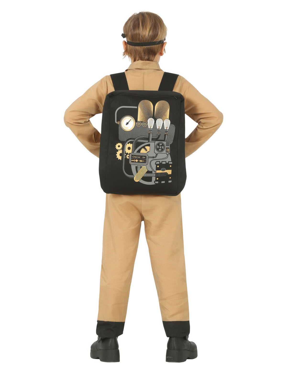 Vue de dos du déguisement attrapeur de fantôme avec sac