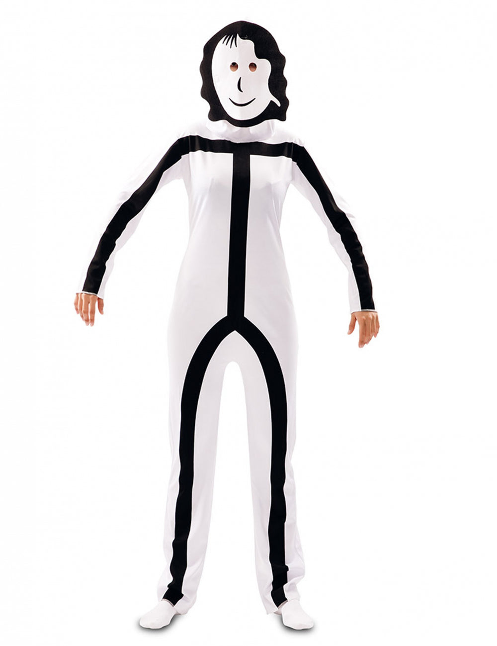 Masque de femme du déguisement Stickman pour adulte