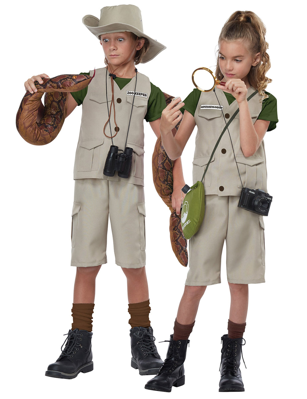 Modèles zookeeper et archéologue du déguisement d'aventurier luxe pour enfant