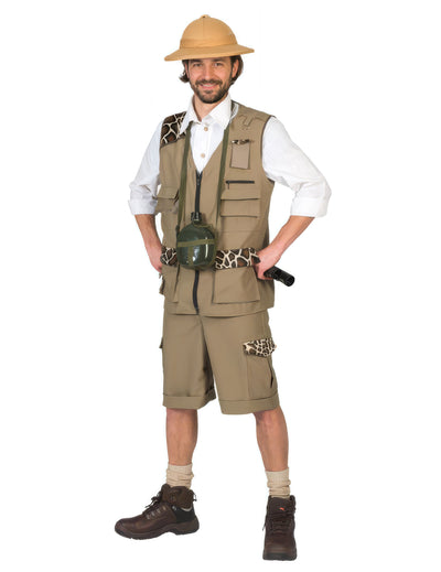 Disfarce de aventureiro safari homem