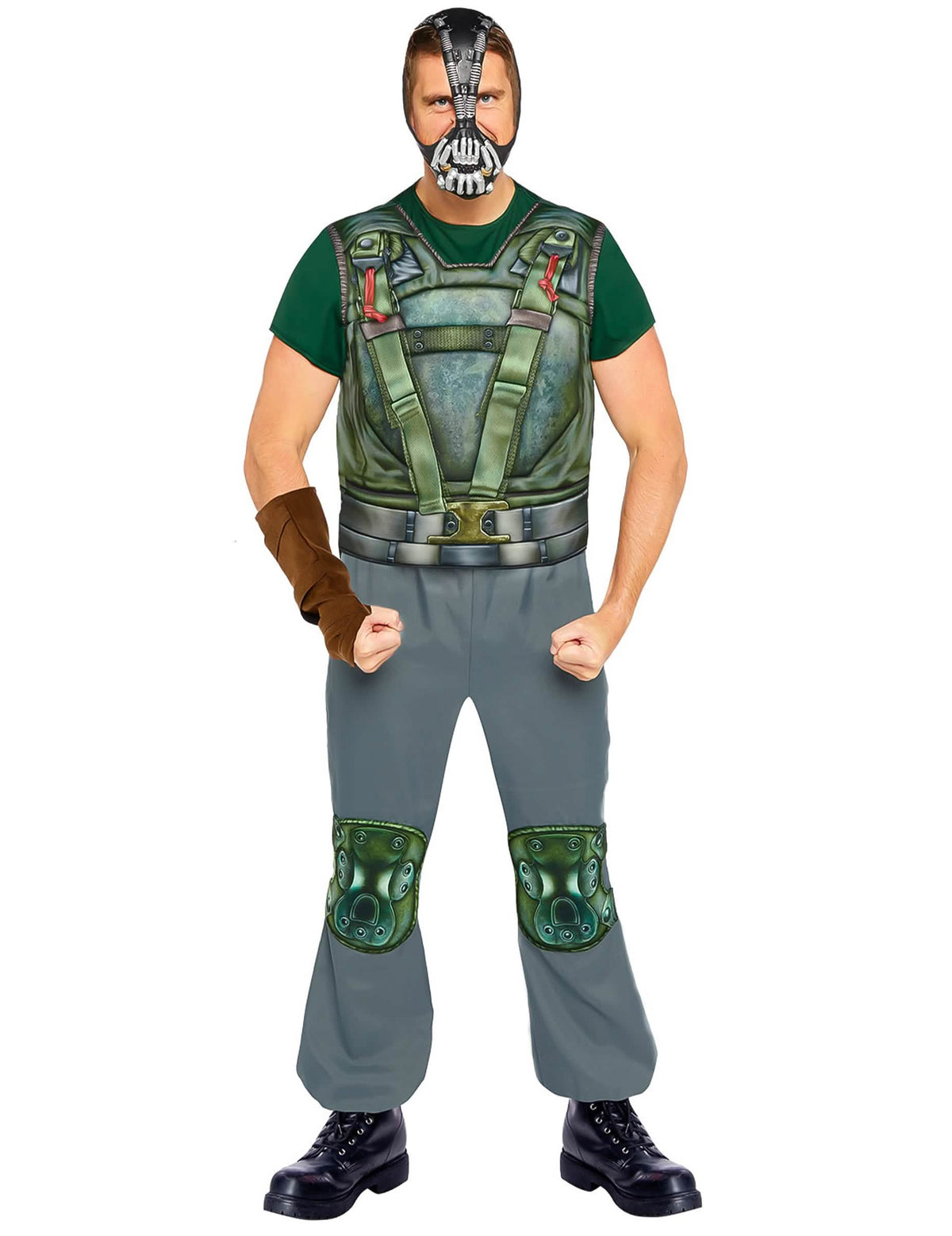 Déguisement Bane Batman™ pour adulte vert et gris avec masque