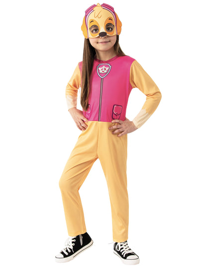 Déguisement basique Stella Pat Patrouille pour enfant rose et jaune avec masque