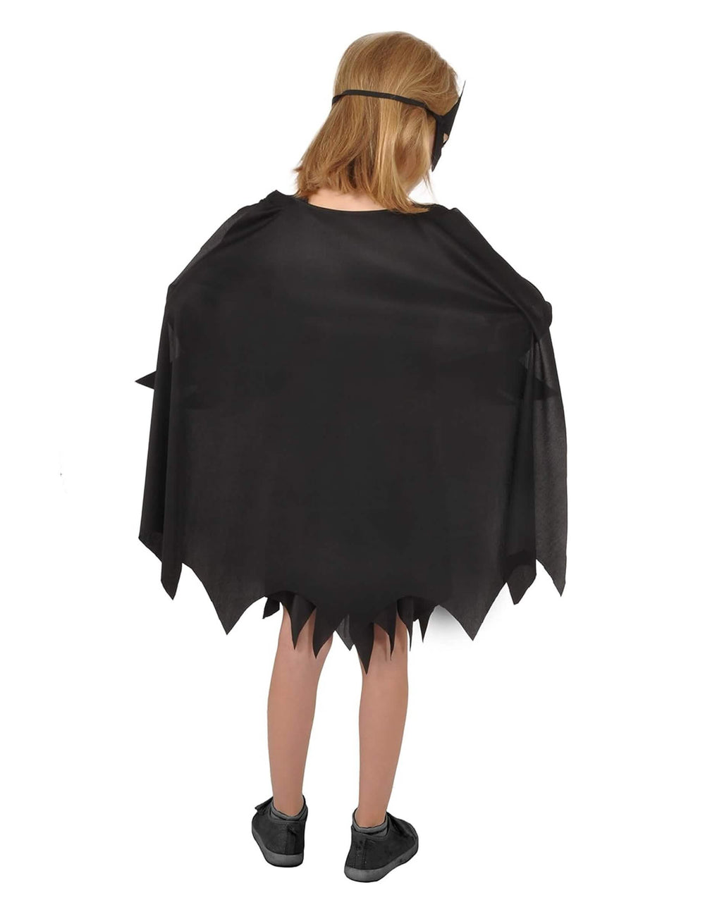 Vista posterior da capa do disfarce Batgirl