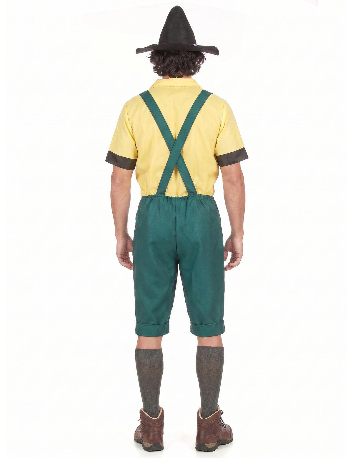 Disfarce de bávaro para homem amarelo e verde