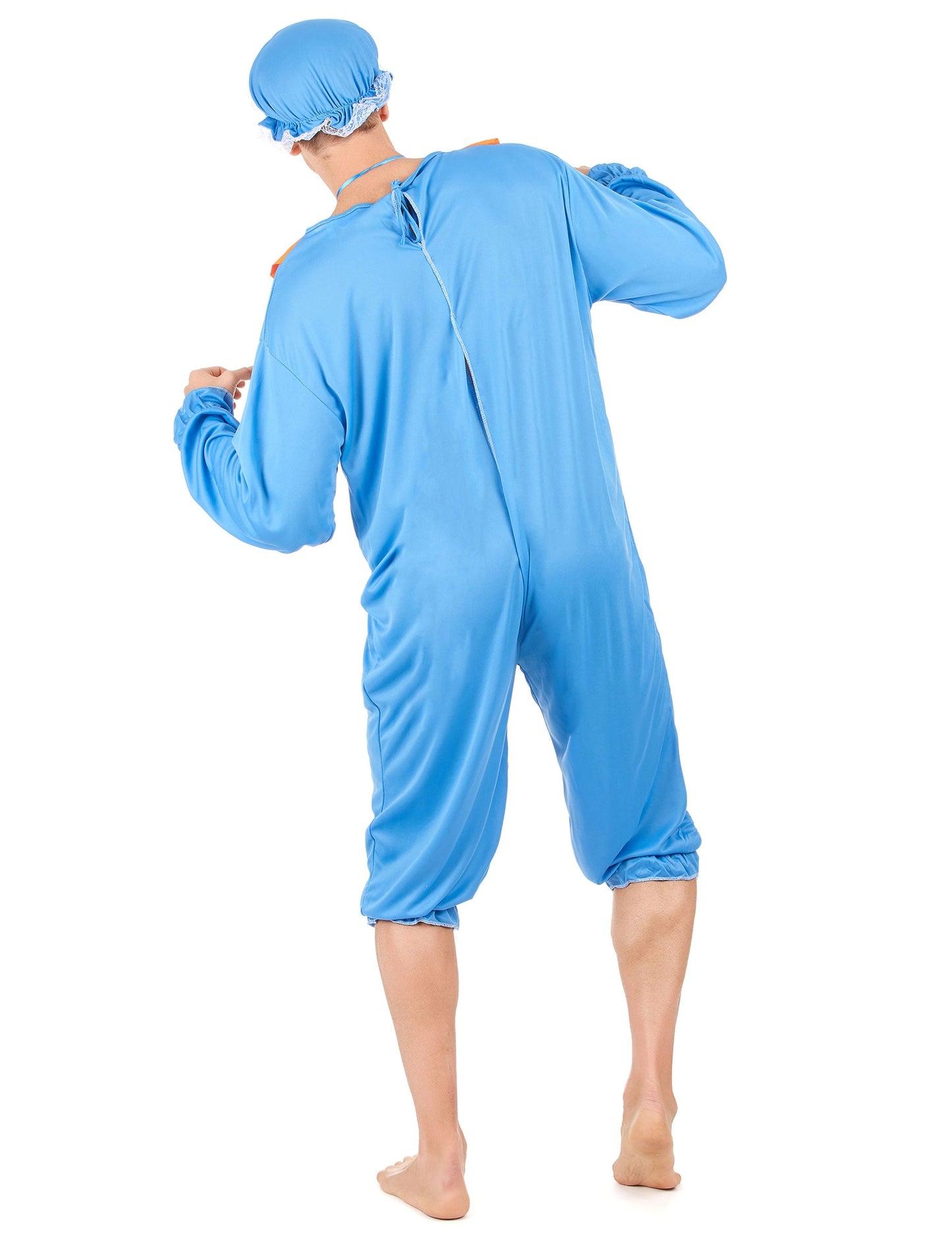 Vue de dos du déguisement de bébé pour homme