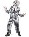 Déguisement Beetlejuice pour homme rayé noir et blanc
