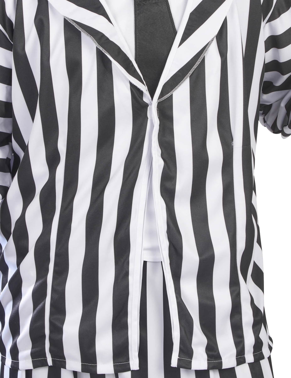 Fato de Beetlejuice™ para homem às riscas pretas e brancas