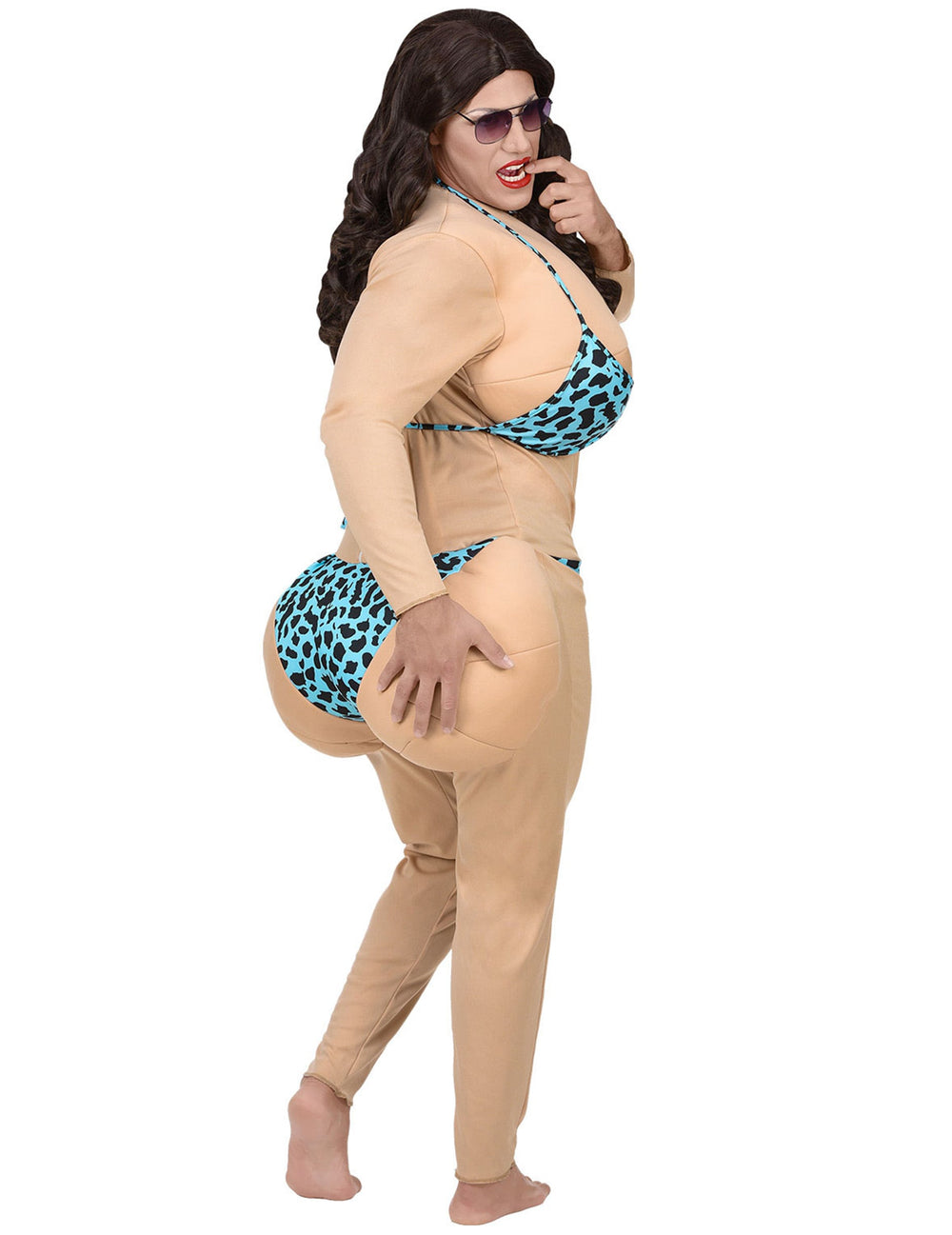 Vue de dos du déguisement bimbo des plages pour adulte