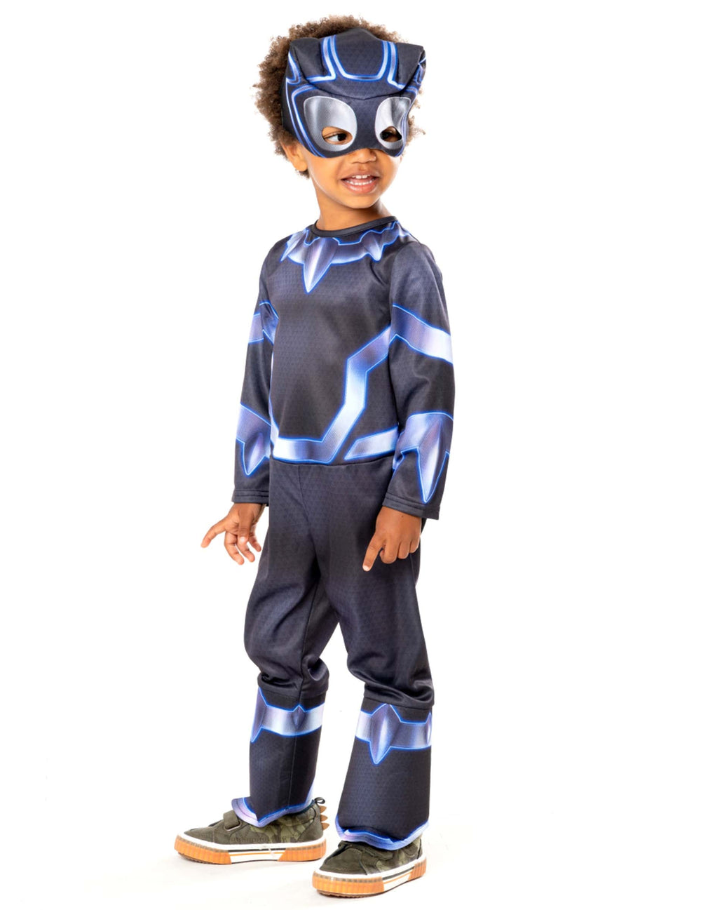 Vue de profil du déguisement Black Panther Spidey et ses amis extraordinaires