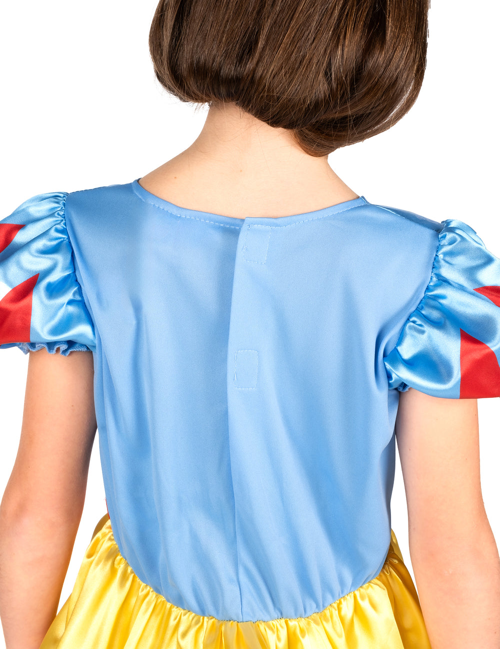 Détail du système de fermeture velcro du déguisement Blanche Neige™ basique