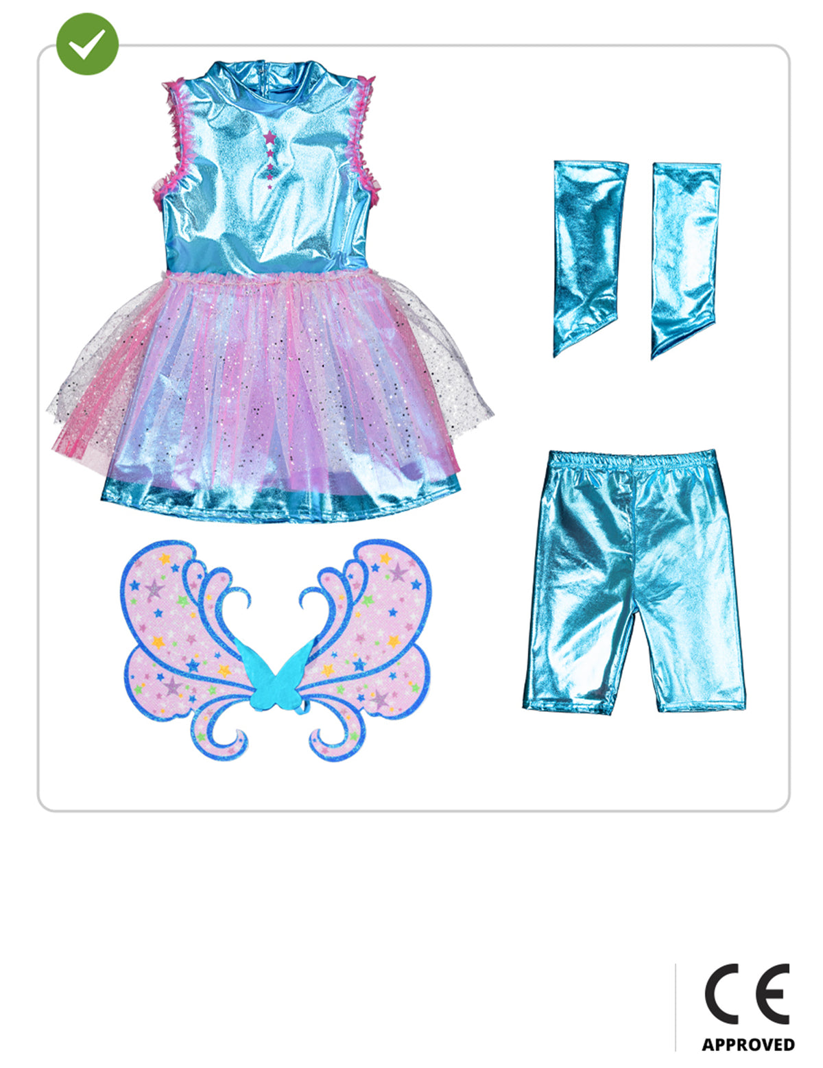 Détail des éléments du déguisement Bloom Winx pour fille