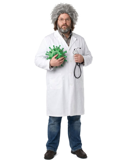 Fantasia de blusa médica cientista adulta