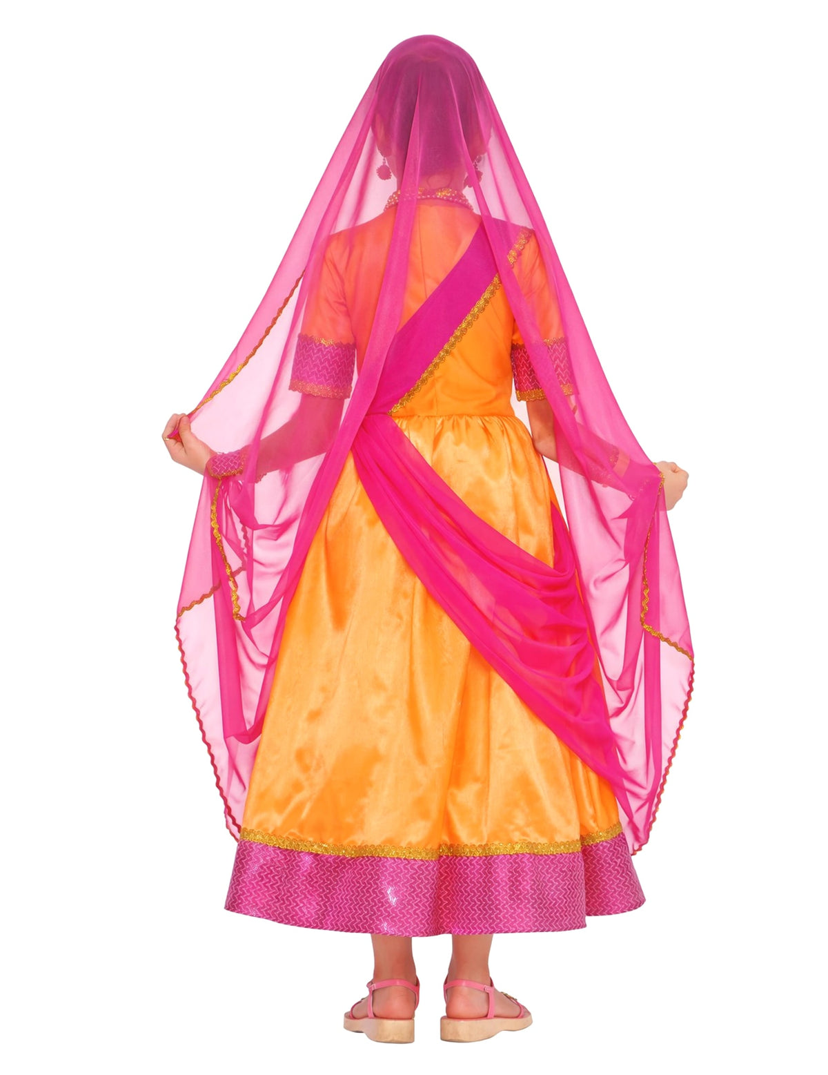 Vue de dos du déguisement bollywood pour enfant