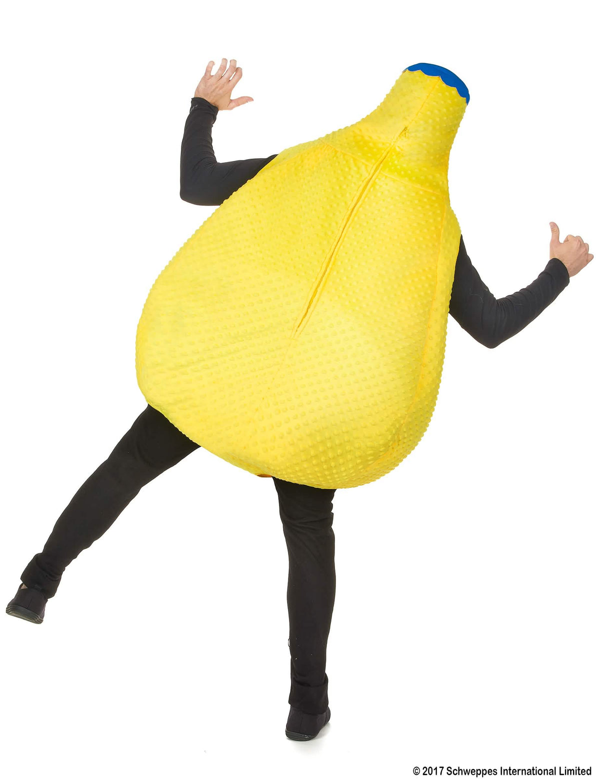Vista traseira do fato Bouteille d'Orangina™ para adulto