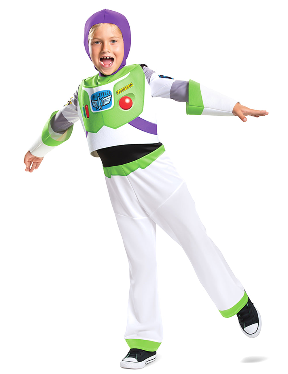 Déguisement Buzz l'Eclair deluxe pour enfant blanc vert et violet