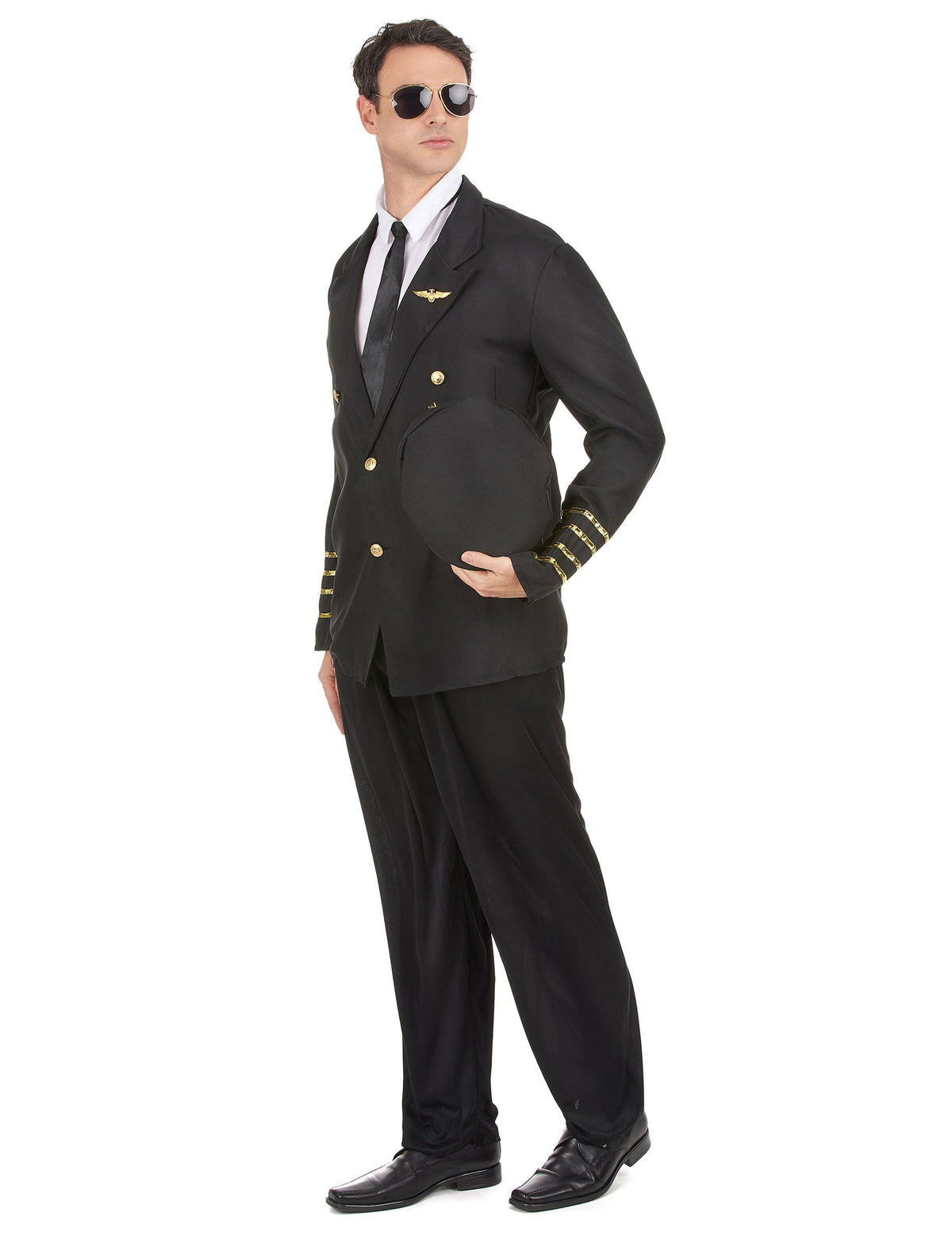 Vue de profil du déguisement capitaine pour homme