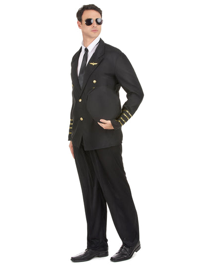 Vue de profil du déguisement capitaine pour homme