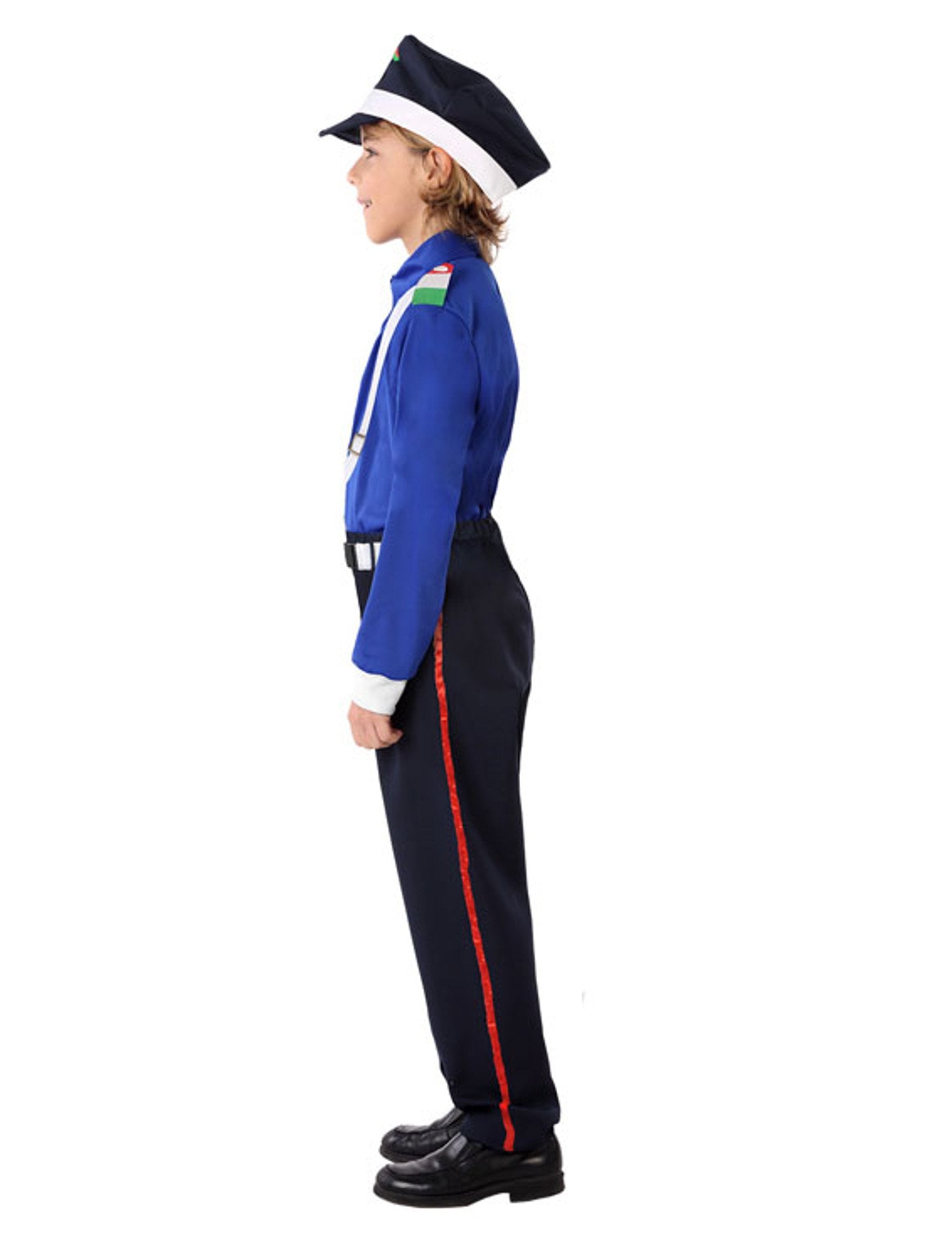 Vue de profil du déguisement de policier carabinieri