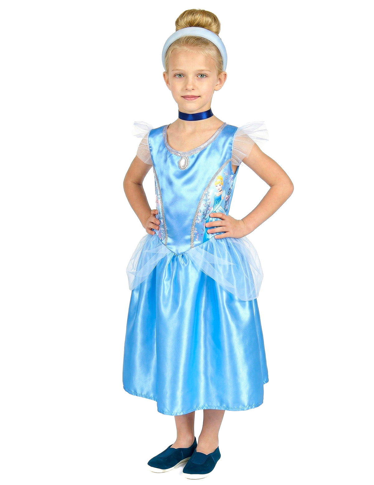 Vue d'ensemble du déguisement Cendrillon™ basique pour enfant